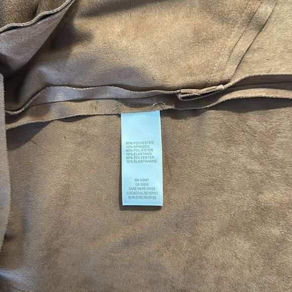 Simply NOELLE NwT L/XL Faux Suede open cardigan /Jacket - Picture 8 of 9